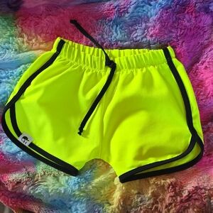 GH Neon Yellow Swim Shorts with Black Trim